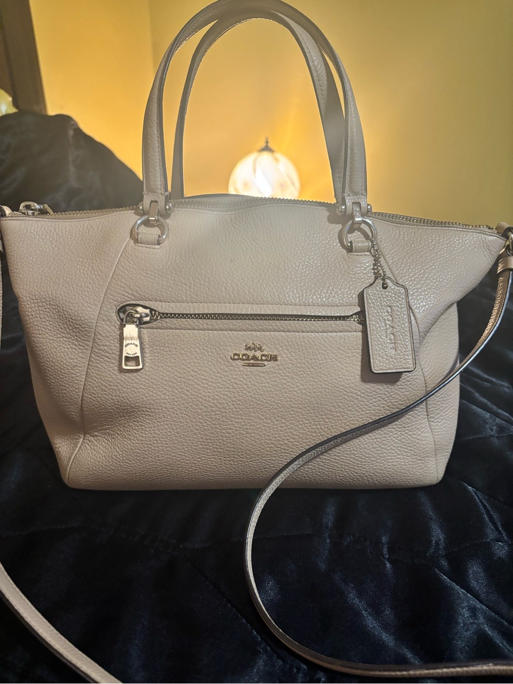 Coach Pebble Leather Satchel in Taupe - Picture 3 of 15